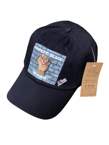 "Protect Black Women" Hand Painted Strap back adjustable hat