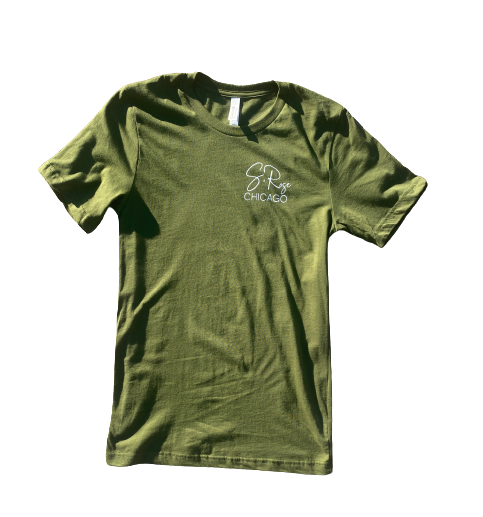 “Support Your Homies” Back Logo Olive Green Unisex T Shirt