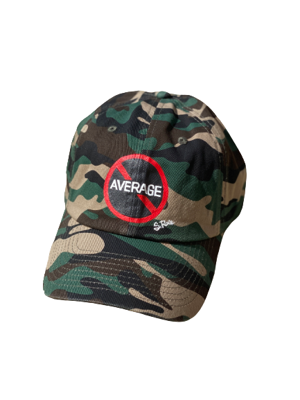 Not Average Hand Painted Strap back adjustable hat (Camo)