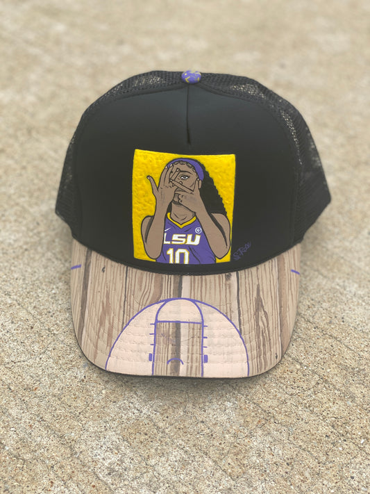 Angel Reese Hand Painted Trucker Hat