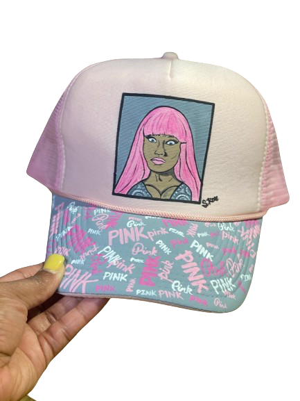 “Pink:Nicki Minaj” Hand Painted Trucker Hat