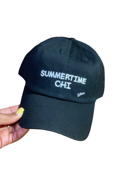 Summertime Chi Hand Painted Strap Back Adjustable Hat