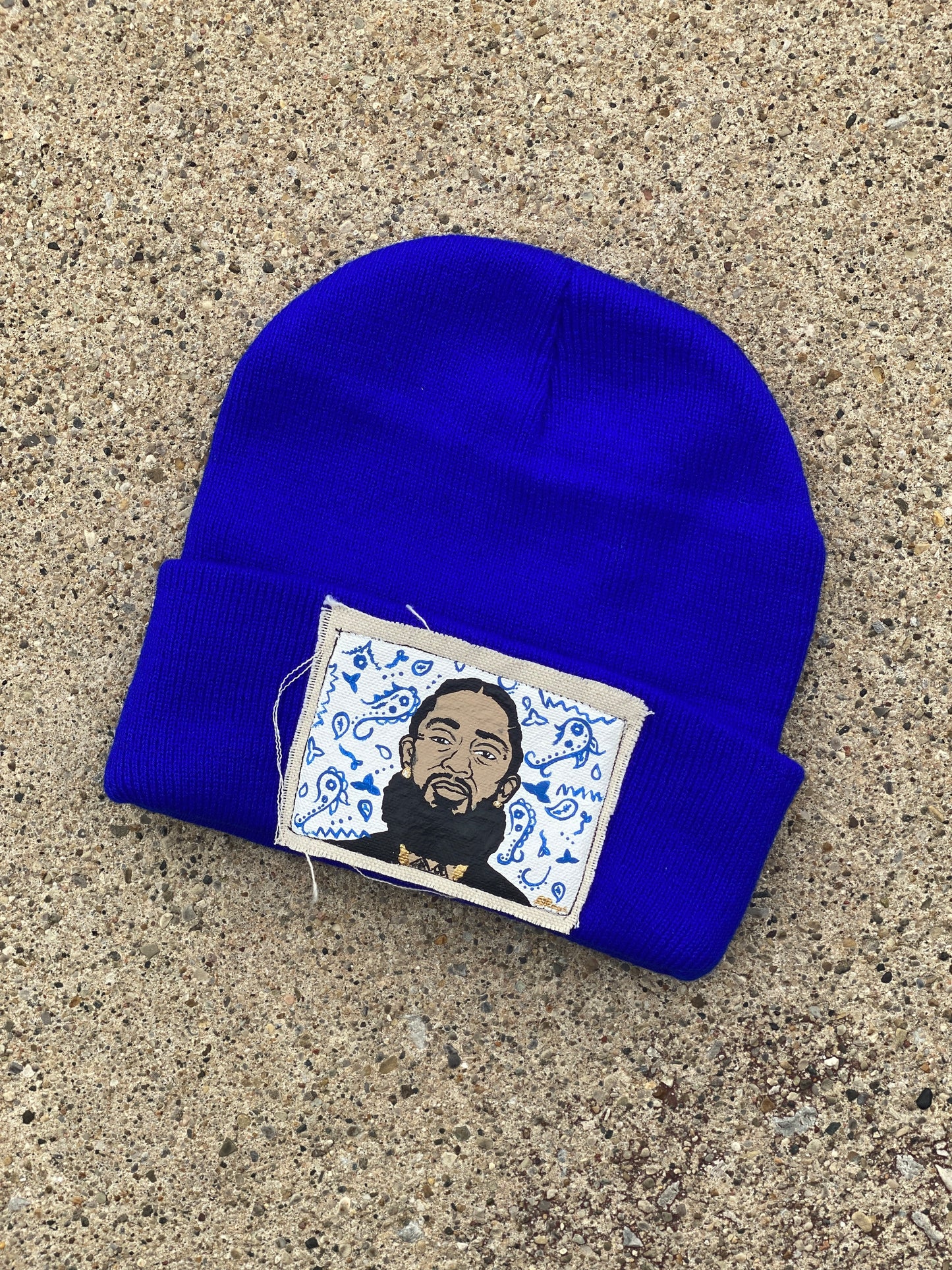 Nipsey Hussle Hand Painted Knit hat