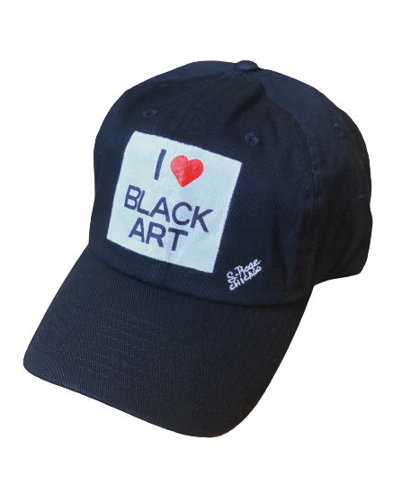 "I Love Black Art" Hand Painted Strap Back Hat