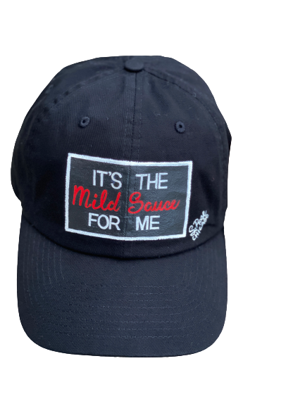 "It's The Mild Sauce For Me" Hand Painted Strap back hat