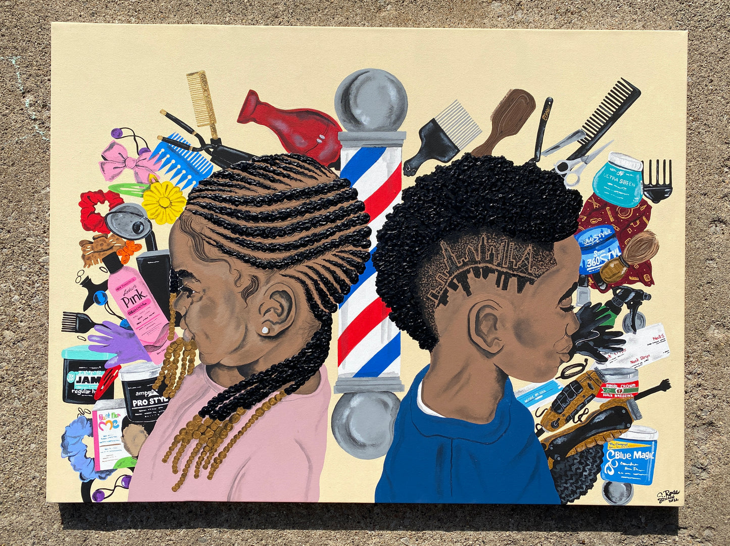 "The Culture: Beauty and Barber" Original Painting