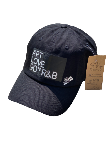 "Art, Love, 90's RnB" Hand Painted Strap back hat