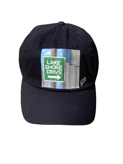 “Lake Shore Drive:Street Sign” Hand Painted Hat