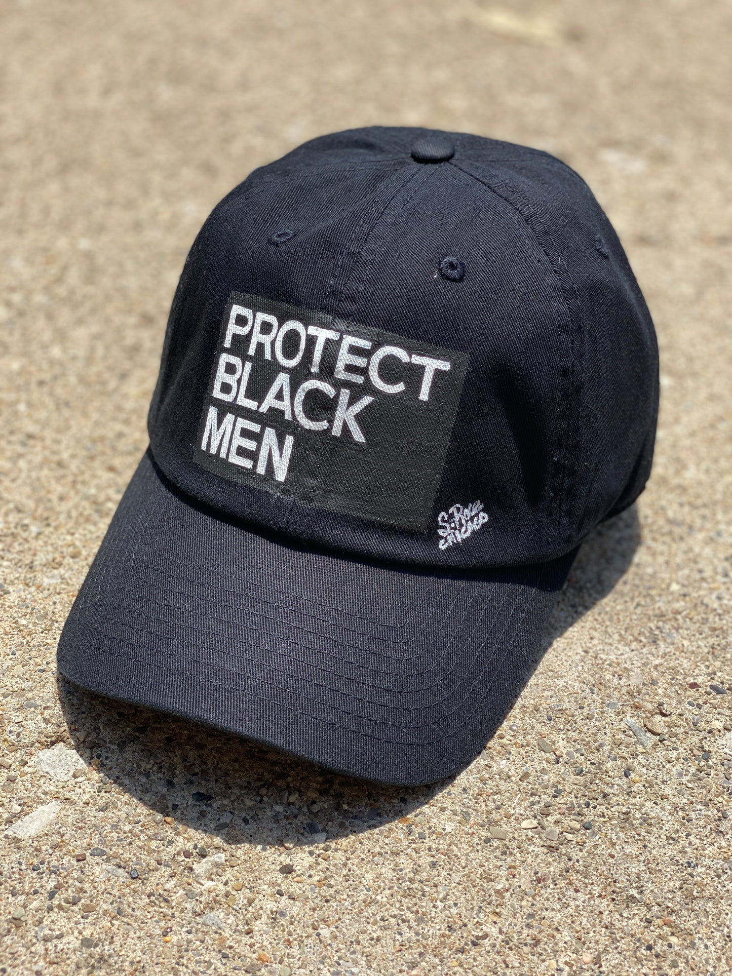"Protect Black Men" Hand Painted Hat (Black)