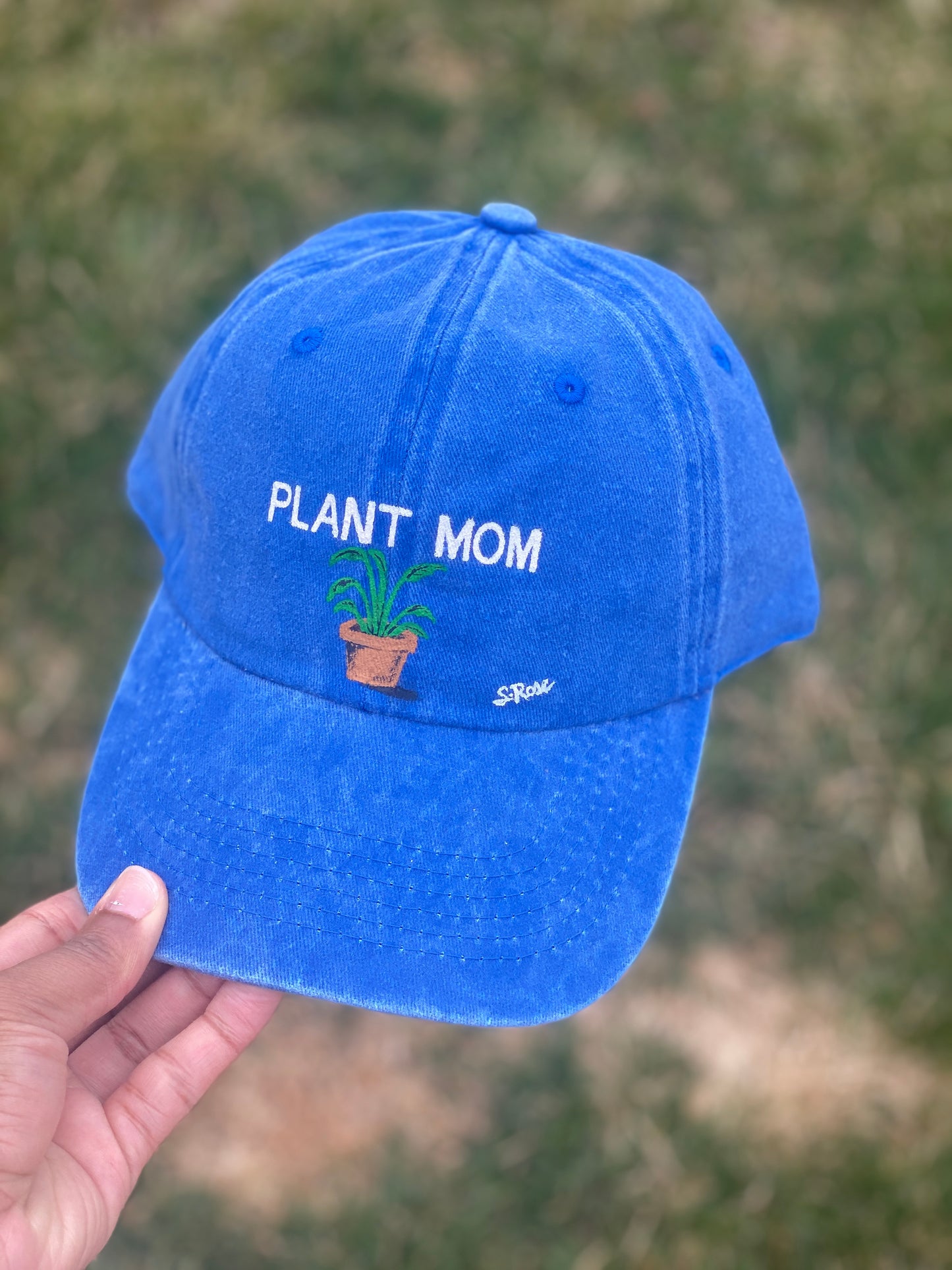 “Plant Mom” Hand Painted Hat