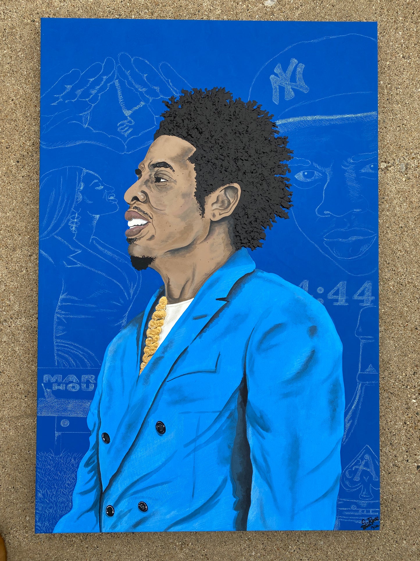 “Jay Z: The Blueprint” Original Canvas Painting