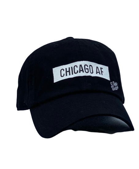 Chicago AF Hand Painted Strap back hat(black)